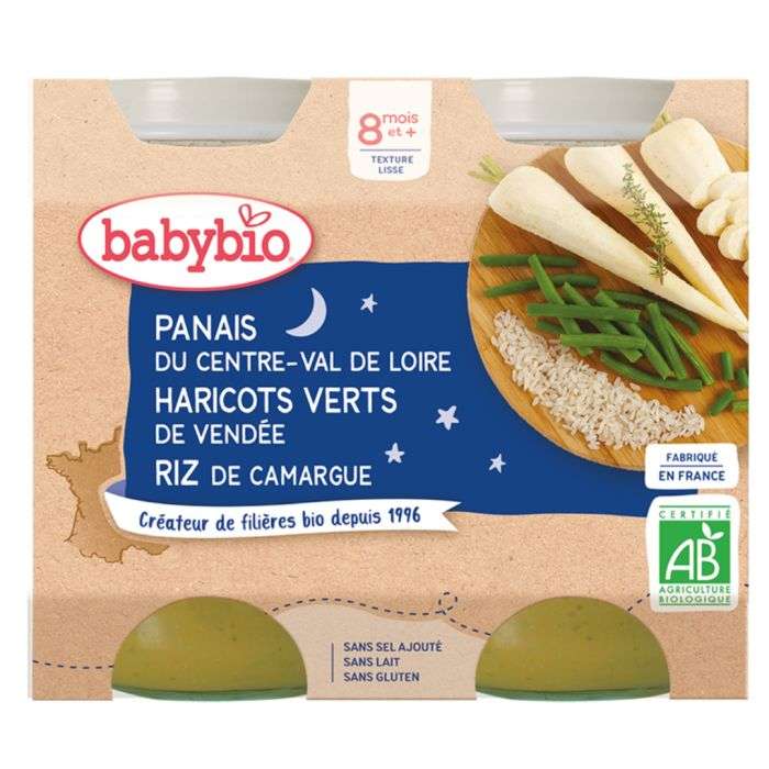 babybio-babybio-petit-pot-panais-haricot-verts-et-riz-8-mois-repas-bebe.jpg BABYBIO PETIT POT PANAIS HARICOT VERTS ET RIZ 8 MOIS + – Image 1