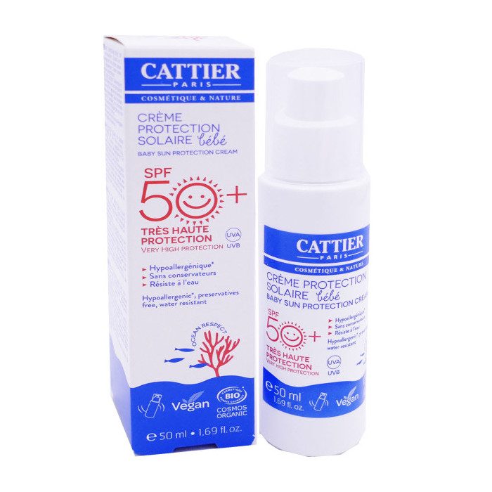 cattier-creme-protection-solaire-bebe-spf-50.jpg CATTIER CREME PROTECTION SOLAIRE BEBE SPF 50 – Image 1