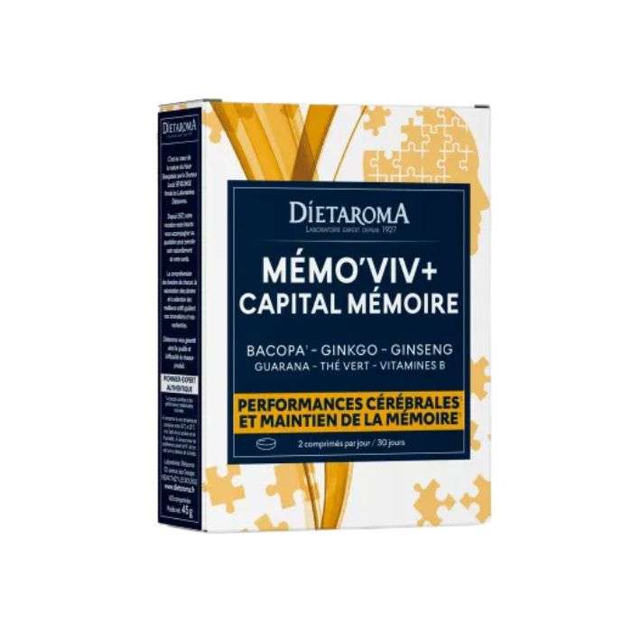 dietaroma-memo-viv-capital-memoire-60-comprimes.jpg DIETAROMA MEMO VIV CAPITAL MEMOIRE 60 COMPRIMES – Image 1