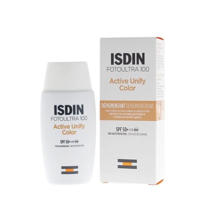 isdin-isdin-foto-ultra-100-isdin-active-unify-color-fusion-fluid-spf50-50-ml-cremes-solaires.jpg ISDIN FOTO ULTRA 100 ISDIN ACTIVE UNIFY COLOR FUSION FLUID SPF50+ 50 ML – Image 1