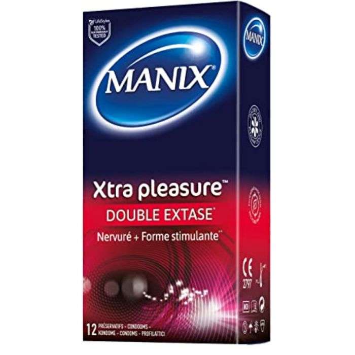 manix-manix-xtra-pleasure-double-extase-12-preservaifs-masculins-nervures-et-stimulants-preservatifs.jpg MANIX XTRA PLEASURE Double extase 12 préservaifs masculins nervurés et stimulants – Image 1
