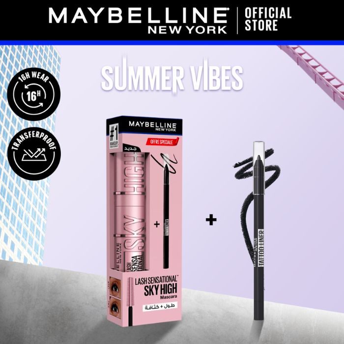 maybelline-maybelline-offre-speciale-mascara-sky-high-tattoo-liner-900-noir-yeux-et-sourcils.jpg MAYBELLINE OFFRE SPECIALE MASCARA SKY HIGH +TATTOO LINER 900 NOIR – Image 1