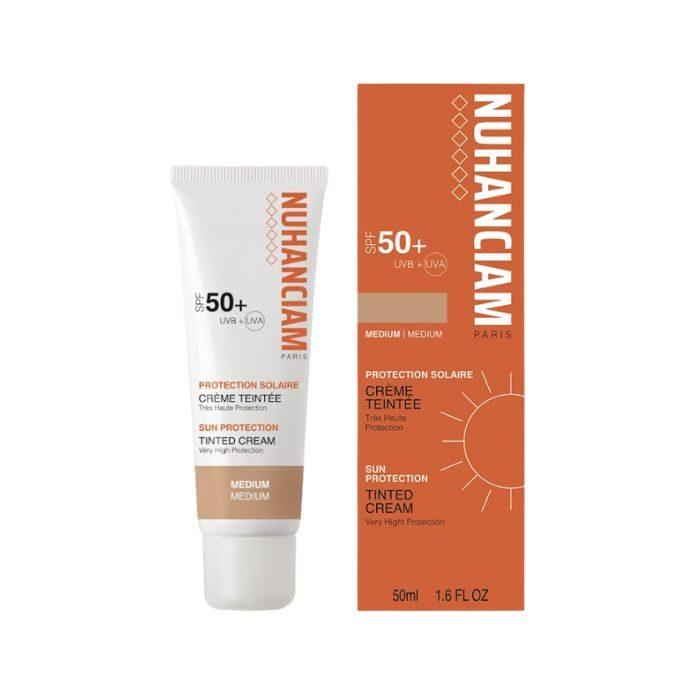 nuhanciam-creme-solaire-teintee-medium-spf-50-50ml.jpg NUHANCIAM CREME SOLAIRE TEINTEE MEDIUM SPF 50+ 50ML – Image 1