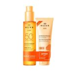 NUXE OFFRE SUN HUILE SOLAIRE BRONZANTE 150 ML SPF 50 + LAIT FRAICHEUR APRES SOLEIL 100ML OFFERT