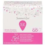 SUMMERS EVE SIMPLY SENSITIVE CLEANSING CLOTHS FOR SENSITIVE SKIN 5 IN 1