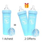TWISTSHAKE OFFRE 1 BABY BOTTLE ANTI COLIC ALL IN ONE 330ML 4M+ BLEU ACHETE 2 OFFERTS