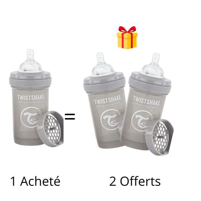 twistshake-twistshake-offre-1-baby-bottle-anti-colic-all-in-one-180-ml-0m-gris-achete-2-offerts-apprentissage-repas.jpg TWISTSHAKE OFFRE 1 BABY BOTTLE ANTI COLIC ALL IN ONE 180 ML 0M+ GRIS ACHETE 2 OFFERTS – Image 1