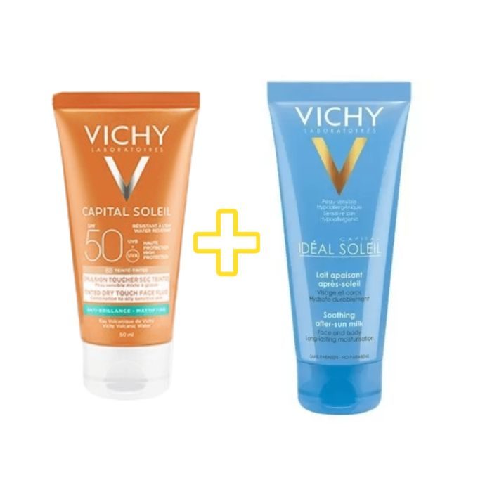 vichy-offre-capital-soleil-bb-creme-anti-brillance-teintee-toucher-sec-50-ml-vichy-liat-apaisant-100ml-offert.jpg VICHY OFFRE CAPITAL SOLEIL BB CREME ANTI-BRILLANCE TEINTEE TOUCHER SEC 50 ML + VICHY LIAT APAISANT 100ML OFFERT – Image 1
